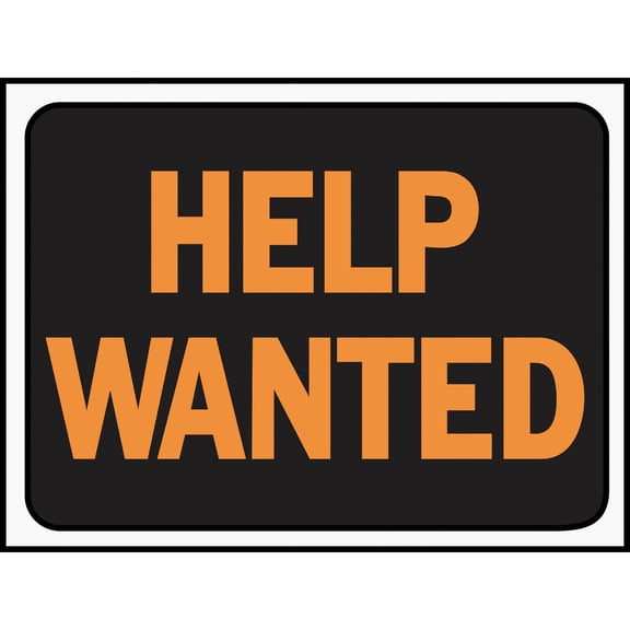 Hy-Ko English Help Wanted Sign Plastic 9 in. H x 12 in. W