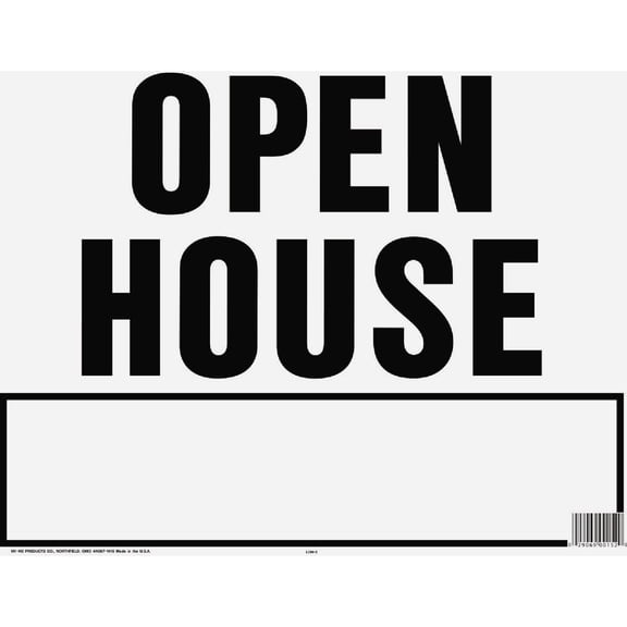 Hy-Ko English Open House Sign Plastic 23 in. H x 24 in. W