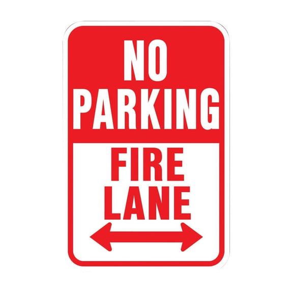 Hy-Ko  English  Red  Informational  Sign  18 in. H x 12 in. W