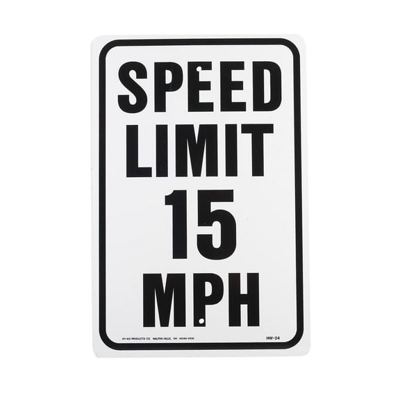 Hy-Ko English White Informational Sign 18 in. H x 12 in. W