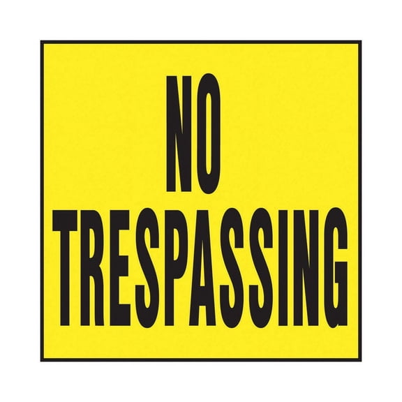 Hy-Ko English Yellow Informational Sign 11 in. H X 11 in. W