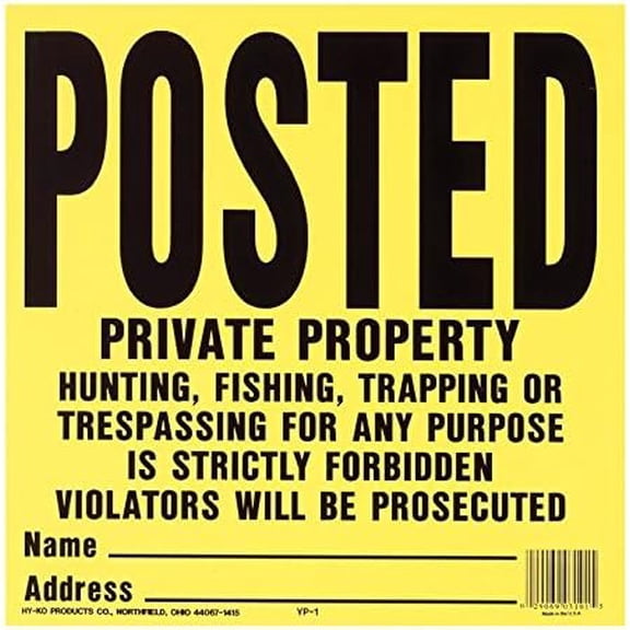 Hy-Ko English Yellow Informational Sign 11 in. H x 11 in. W