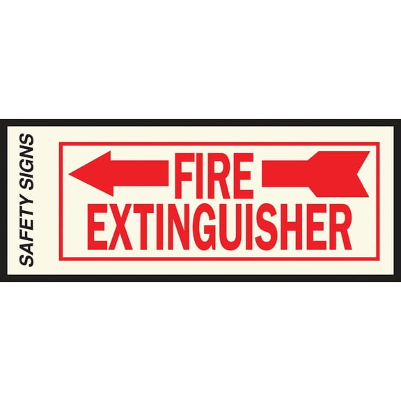 Hy-Ko #FE-2L 4x10 Fire Extinguisher Sign Left Arrow