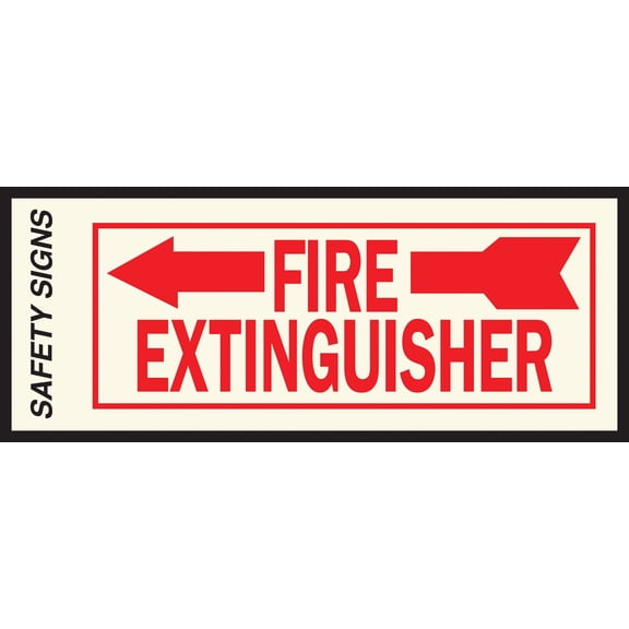 Hy-Ko Fire Extinguisher Sign - Pack of 2  Residential Use, Standard Application