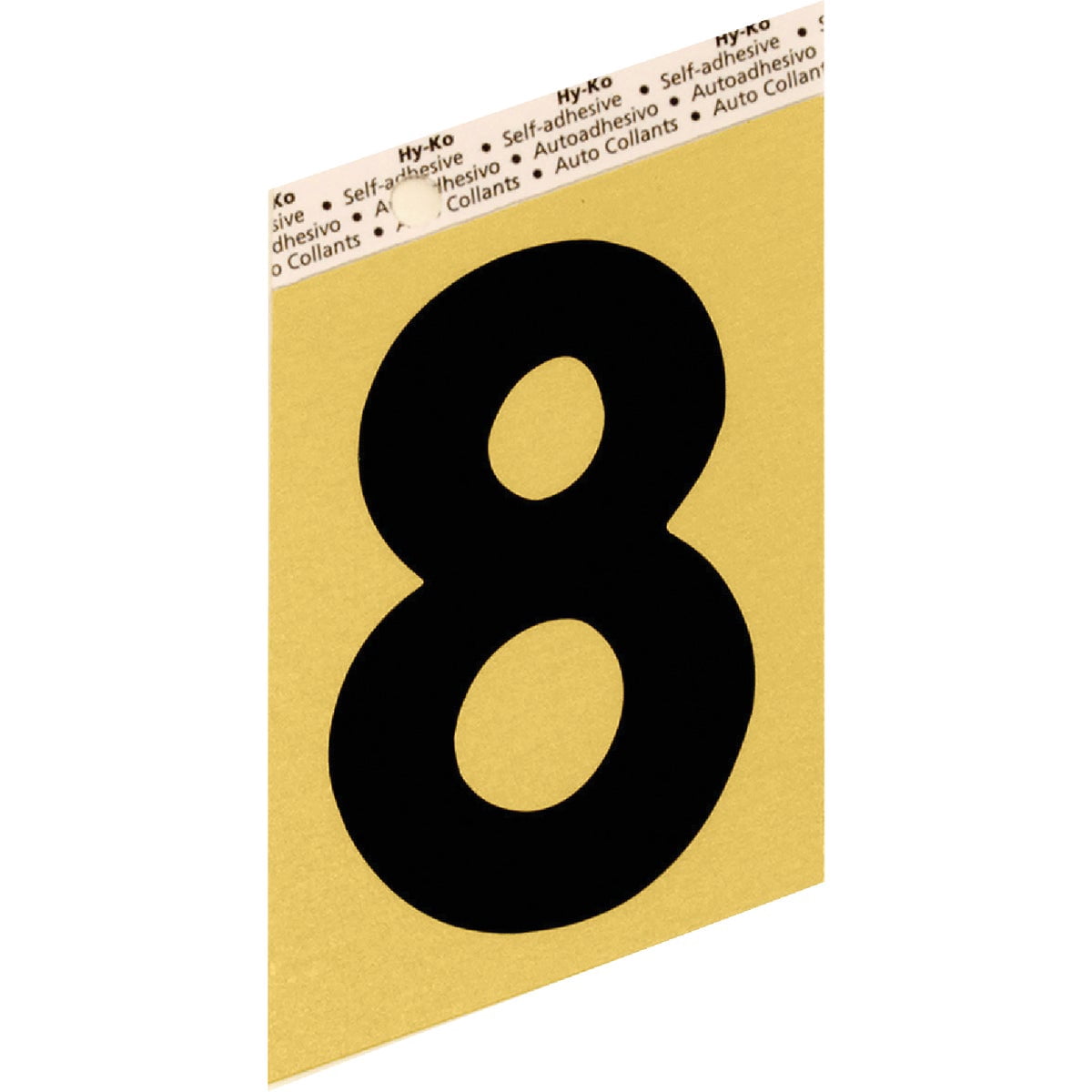Hy-Ko GG-25/8 Self-Adhesive Aluminum Number, 3.5", Black/Gold