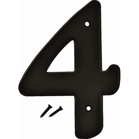 Hy-Ko Gloss Plastic House Number - Pack of 12  Residential Use, Standard Application