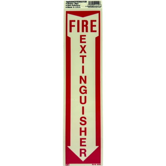 Hy-Ko Glow in The Dark Fire Extinguisher Sticker