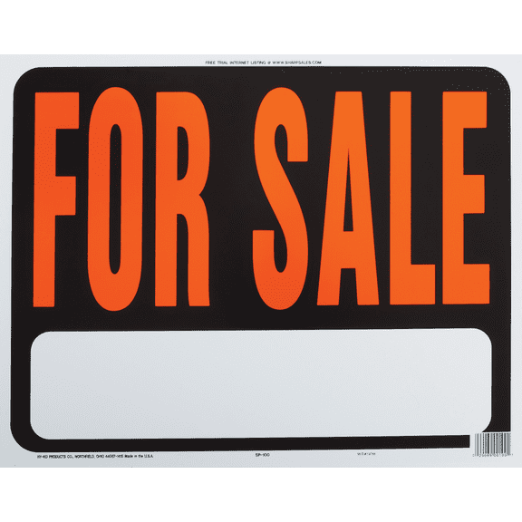 Hy-Ko Heavy Duty Fluorescent Sign - Pack of 12 Residential Use, Standard Application