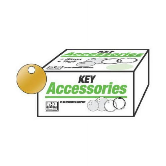 Hy-Ko KB147 Round Key Tag 1-1/8" - Solid Brass