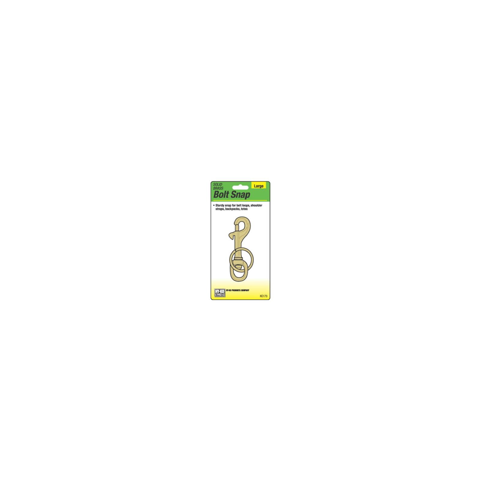 Hy-Ko KC Series Bolt Snap With Split Ring Key Chain, Large, Solid Brass