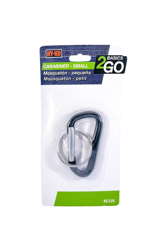KC125 Small Lightweight Key Ring C-Clip, For Use with Belt Loops, 2-3/8 Inch, Aluminum