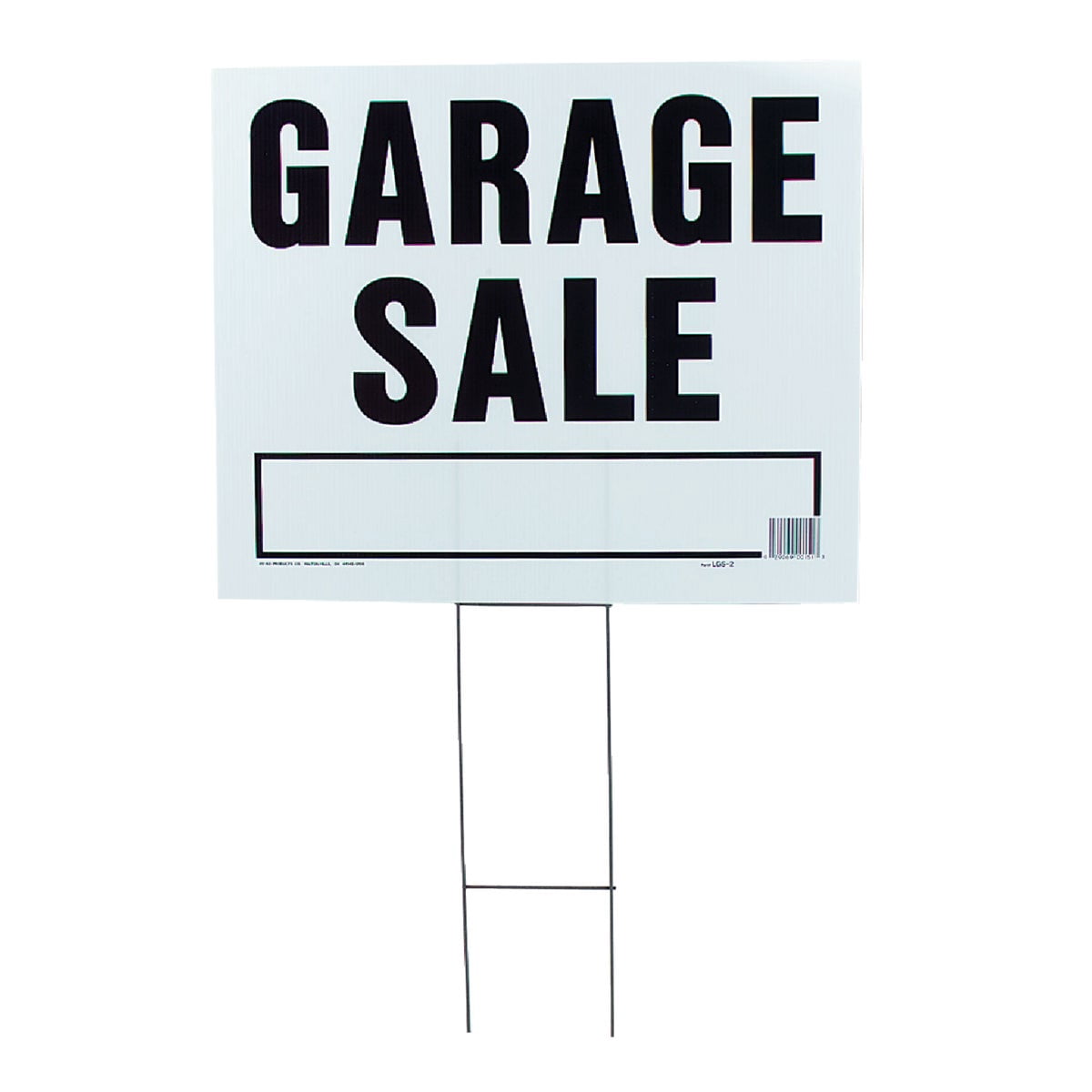 Hy-Ko LGS-2 20" X 24" White Garage Sale Lawn Sign