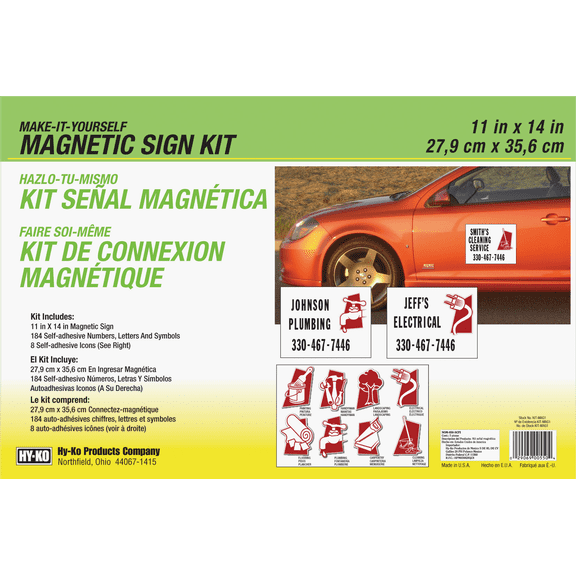 Hy-Ko Magnetic Make-It-Yourself Sign Kit - Pack of 2 Residential Use, Standard Application