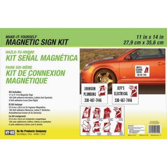 Hy-Ko Magnetic Make-It-Yourself Sign Kit - Single Pack