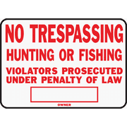 Hy-Ko No Trespassing Sign - Single Pack   Residential Use, Standard Application