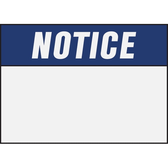 Hy-Ko Notice Blank Sign - Single Pack  Residential Use, Standard Application
