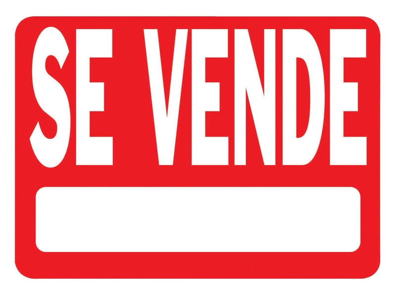 Hy-Ko Plastic Lawn Sign Red 18" X 24" For Sale,Se Vende Plastic Case of 5