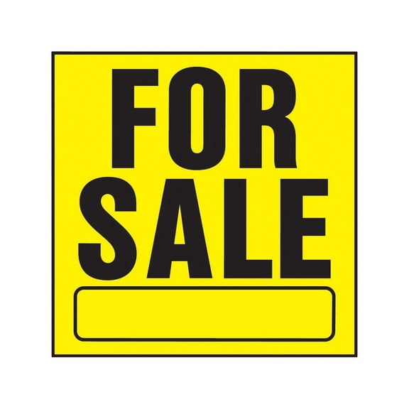 Hy-Ko Plastic Sign Black 11" X 11" For Sale Case of 20