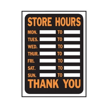 Wennow 2-Pack 9x12 Inch Flexible Plastic Business Hours Sign – Red & White
