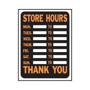 Hy-Ko Plastic Sign Red 9 X 12 Store Hours Case of 10