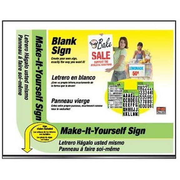 Hy-Ko Plastic Sign White 14" X 18"