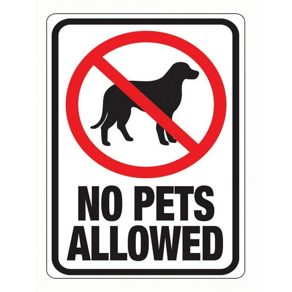 Hy-Ko Plastic Sign White 9" X 12" No Pets Allowed Polystyrene Case of 10