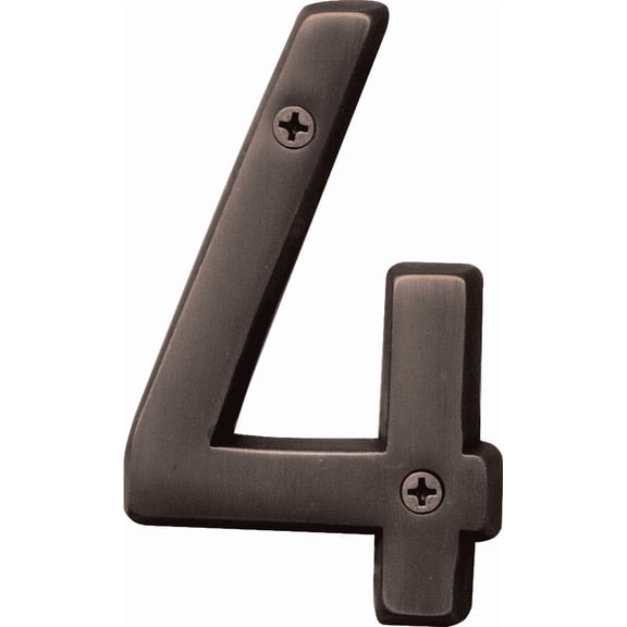 Hy-Ko Prestige Oil-Rubbed Bronze Number - Pack of 2  Residential Use, Standard Application