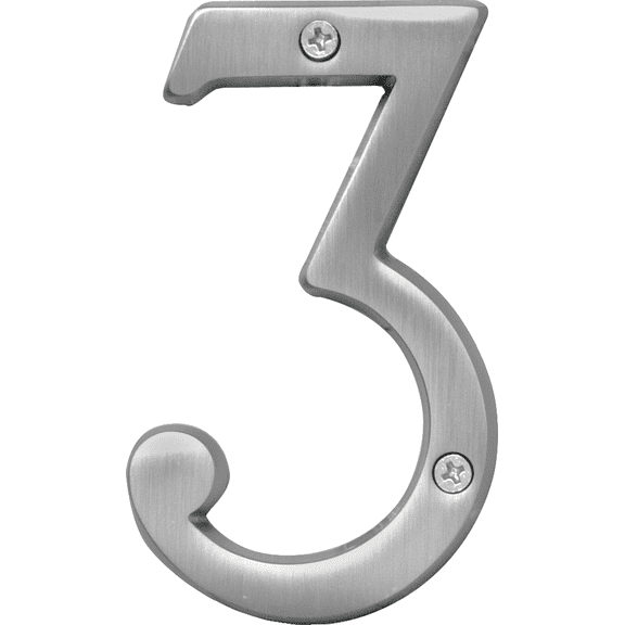 Hy-Ko Prestige Satin Nickel Number - Pack of 12 Residential Use, Standard Application