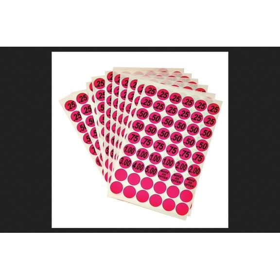 Hy-Ko 3/4 In. Pink Price Labels 30102