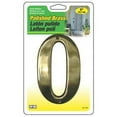 thumbnail image 1 of Hy-Ko Prod BR-51PB/0 Prestige Series House Address Number "0", Polished Brass, 5-In., 1 of 7