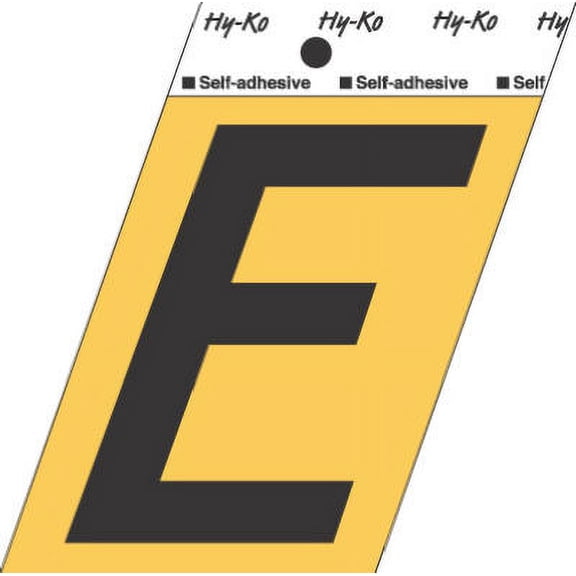 Hy-Ko Prod GG-25/E 3-1/2-Inch Black/ Gold Aluminum Adhesive Letter E