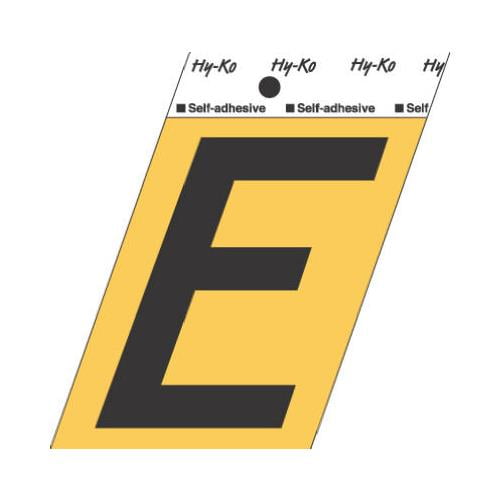 Hy-Ko Prod GG-25/E 3-1/2-Inch Black/ Gold Aluminum Adhesive Letter E