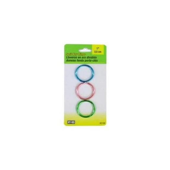 Hy-Ko Products 215552 Color Split Key Rings 3 in 1 Pack of 5