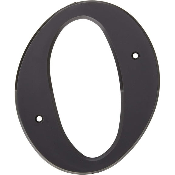 Hy-Ko Products 30210 Plastic House Number 0 (Zero), 6" High, Black