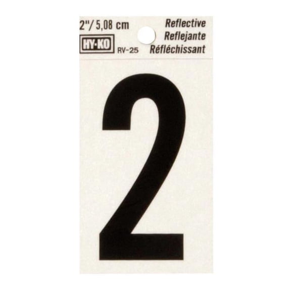 Hy-Ko Products 79226 2 in. Vinyl Reflective Number 2