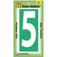 thumbnail image 1 of Hy-Ko Products 925 5 in. Reflective High Visibility House Number 5 Pack of 5, 1 of 2