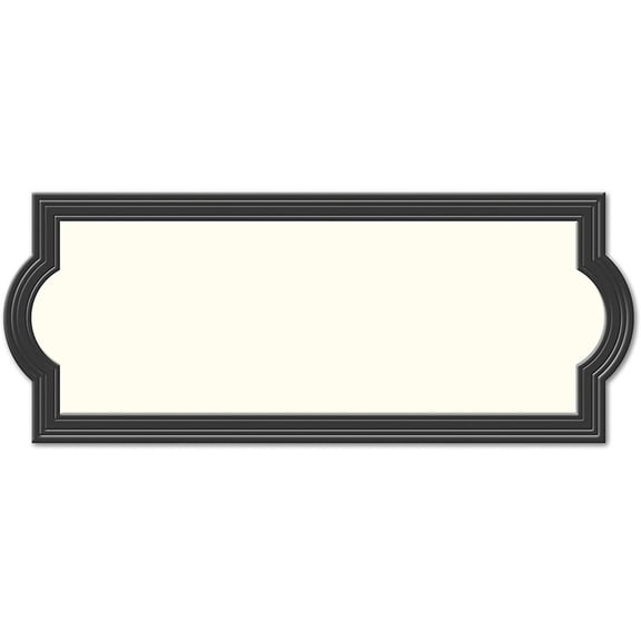 Hy-Ko Products AK-460 Rectangular Address Plaque 6" x 15.5" Black, 1 Piece