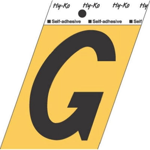 Hy-Ko Products GG-25-G 3.5 in. Aluminum Adhesive Letter G- Pack Of 10