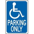 thumbnail image 1 of Hy-Ko Products HW-13 Handicap Parking Heavy Duty Aluminum Sign 12" x 18" Blue/White, 1 Piece, 1 of 1