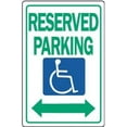 thumbnail image 1 of Hy-Ko Products HW-32 Reserved Handicap Parking Heavy Duty Aluminum Sign 12" x 18" Green/Blue/White, 1 of 1