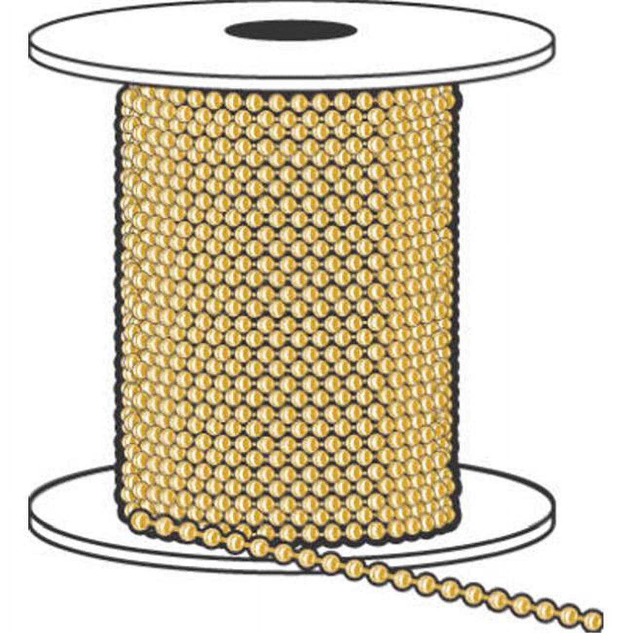 HyKo Products KBC198BR 100 ft. No. 6 Yellow Brass Ball Chain