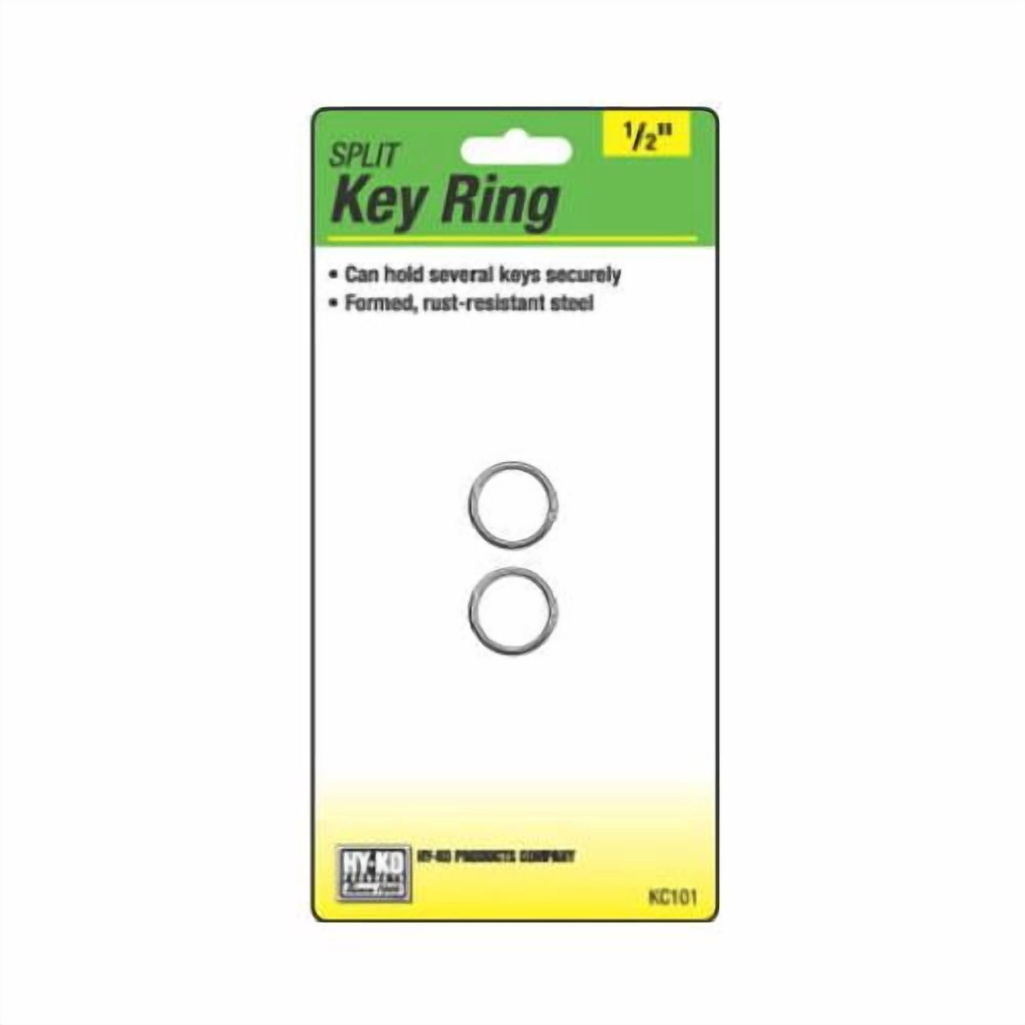 Hy-Ko Products KC101 2 Pack, 0.50 in. Split Key Ring - Pack Of 5