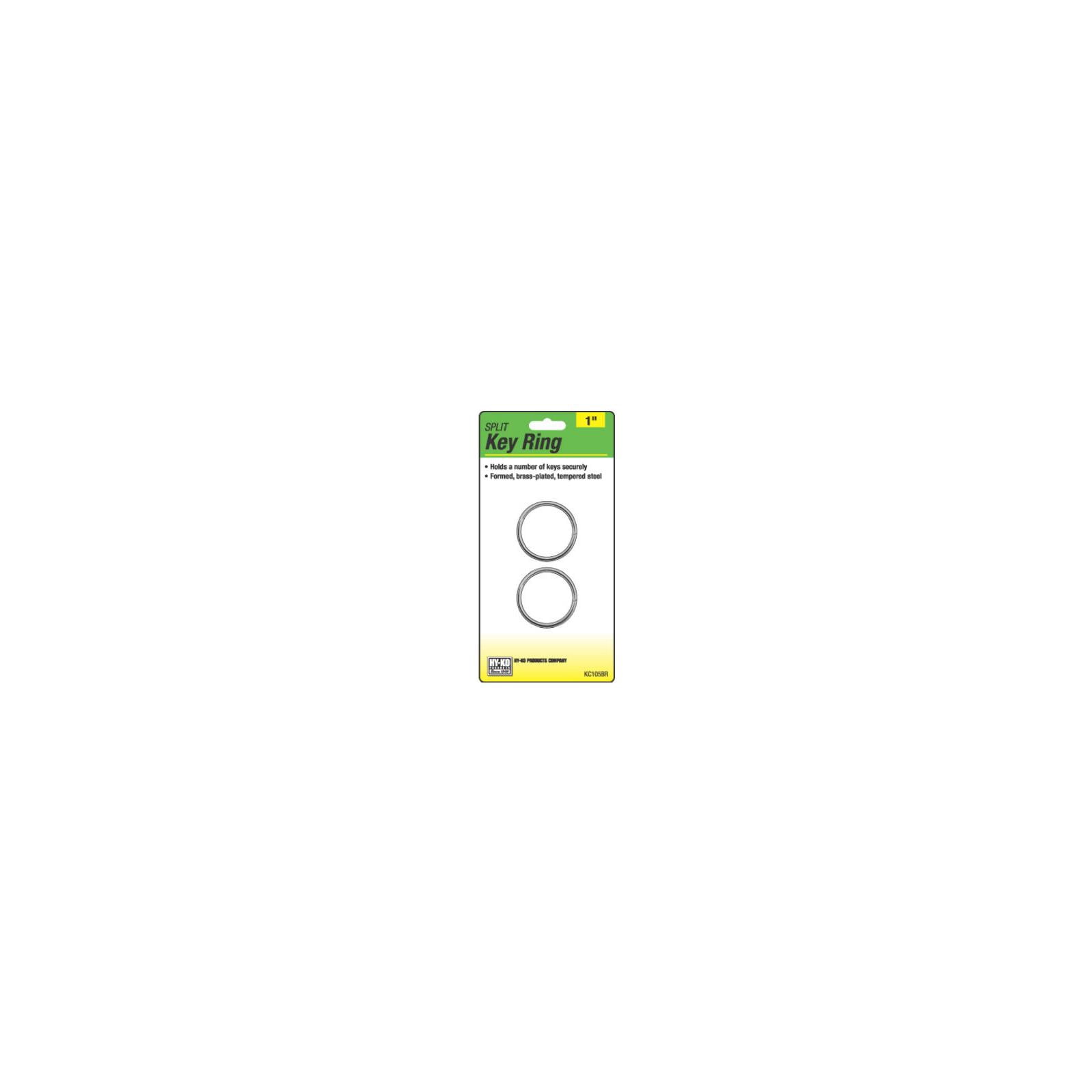 Hy-Ko KC105BR Split Key Ring, Brass-Plated, 1-In., 2-Pk. - Quantity 5