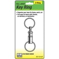 thumbnail image 1 of Hy-Ko Products KC116-CLIP 5.5 x 2.75 in. Pull Apart Key Rings On A Clip Strip - Silver, Pack Of 12, 1 of 1