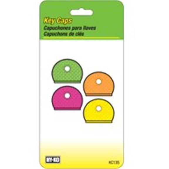 Hy-Ko Products KC135 Neon Keycaps 4-Card