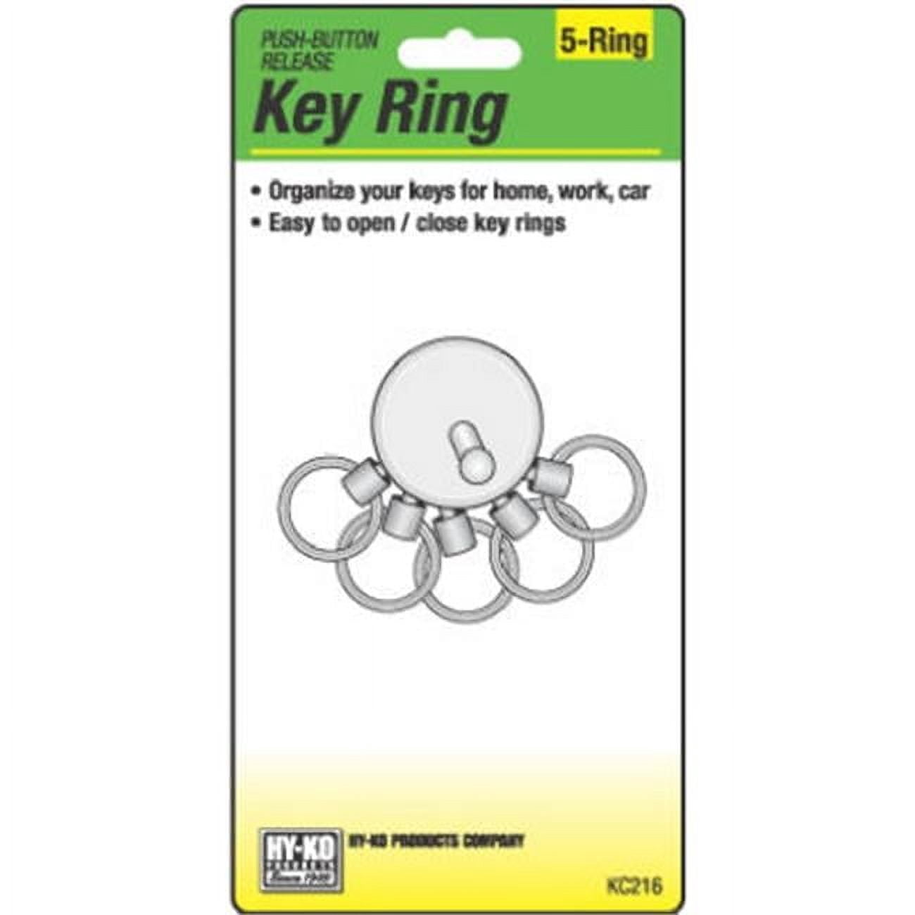 Hy-Ko Products KC216 Key Release Key Ring Pack of 5