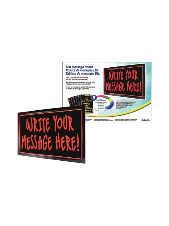 LED Message Board Neon - LED, Multicolor, Indoor - 23-5/8" x 14-3/4