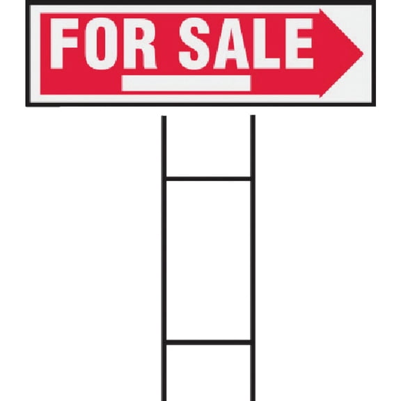 Hy-Ko Products RS-805 for Sale Corrugated Plastic Sign w/H Bracket 9.25" x 24" Red/White, 1 Piece