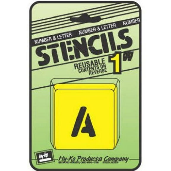 Hy-Ko Products ST-1 1 in. Letter & Number Stencil Set