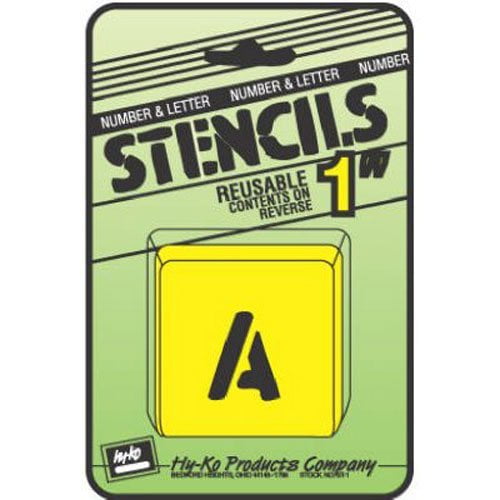 Hy-Ko Products ST-1 1 in. Letter & Number Stencil Set